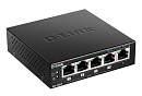 DES-1005P/B1A Коммутатор D-LINK Неуправляемый PoE-коммутатор, 5x100Base-TX (4x100Base-TX PoE), PoE-бюджет 60 Вт, корпус металл