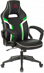 1366287 Кресло игровое Zombie Z3 черный/зеленый эко.кожа с подголов. крестов. пластик