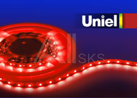 04913 Лента светодиодная ULS-3528-60LED/m-8mm-IP33-DC24V-4,8W/m-5M-RED катушка в герметичной упаковке