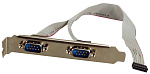 Кабель с планкой RS-232/422/485: разъемы D-9Mx2 - 14pin(2x7), 25см