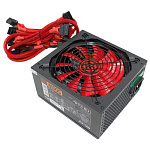 1675239 Кабель GINZZU PC500 14CM(Red) 80+ black,APFC,24+4p,2 PCI-E(6+2), 5*SATA, 4*IDE,оплетка, питания,цветная коробка