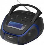 1191195 Аудиомагнитола Supra BB-23MUS черный/синий 3Вт/MP3/FM(dig)/USB/SD