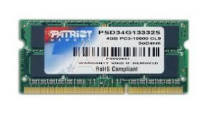 1376088 Модуль памяти для ноутбука SODIMM 4GB PC10600 DDR3 PSD34G13332S PATRIOT