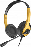 1774595 Наушники с микрофоном A4Tech Fstyler FH100U желтый/черный 2м накладные USB оголовье (FH100U (BUMBLEBEE))
