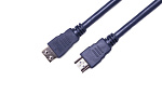 121642 Кабель HDMI Wize [CP-HM-HM-5M] 5 м, v.2.0, K-Lock, soft cable, 19M/19M, 4K/60 Hz 4:4:4, Ethernet, позол.разъемы, экран, темно-серый, пакет