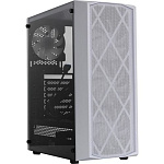 1830450 Корпус Powercase CMRMW-L4 Rhombus X4 White, Tempered Glass, Mesh, 4x 120mm 5-color LED fan, белый, ATX (CMRMW-L4)