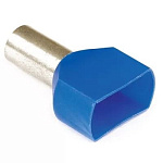 1668718 Iek UTE10-D3-3-100 Наконечник-гильза НГИ2 2,5-12 с изолированным фланцем (синий) (100 шт)