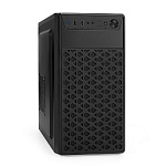 11046213 Exegate EX296981RUS Корпус Minitower ExeGate mEVO-7803-XP450 (mATX, БП XP450 с вент. 12см, 2*USB+1*USB3.0, HD аудио, черный, 2 вент. 12см с RGB подсве