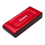 11057850 Твердотельный накопитель/ Kingston External SSD XS1000, 1000GB, Type-C/A, USB 3.2 Gen 2, R/W 1050/1000MB/s, 70x33x14mm, 29g., Red (5 лет) (SXS1000R/10