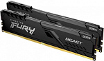 1560213 Память DDR4 2x8Gb 3733MHz Kingston KF437C19BBK2/16 Fury Beast Black RTL Gaming PC4-29800 CL19 DIMM 288-pin 1.35В kit dual rank с радиатором Ret