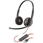 11018126 Plantronics 209749-104 Проводная гарнитура BlackWire C3220 USB-C, BLACK