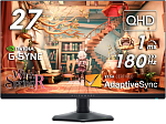 Dell 27" AW2724DM ,Alienware Gaming Fast IPS 16:9, QHD 2560 x 1440 DisplayPort: 165 Hz, HDMI: 144 Hz, 1 ms , 600 cd/m 1000:1, H_AD