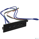 Exegate EX269460RUS Фронтальная панель U5H-614, 5.25", 2х USB + 2х USB 3.0, черная