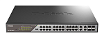 DSS-200G-28MPP/A1A Коммутатор D-LINK Настраиваемый L2 PoE-коммутатор, 24x1000Base-T PoE (8 портов 802.3bt 90 Вт), 4xCombo 1000Base-T PoE/SFP, PoE-бюджет 518 Вт, дальность PoE до 25