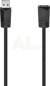 1861991 Кабель-удлинитель Hama H-200621 ver2.0 USB A(m) USB A(f) 5м (00200621) черный