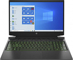 1442278 Ноутбук HP Pavilion Gaming 16-a0037ur Core i7 10750H 16Gb SSD512Gb NVIDIA GeForce RTX 2060 MAX Q 6Gb 16.1" IPS FHD (1920x1080) Windows 10 black/green
