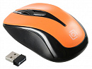 1025920 Мышь Оклик 675MW черный/оранжевый оптическая (1200dpi) беспроводная USB для ноутбука (3but)