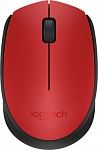 1882453 Мышь Logitech M171 красный/черный оптическая (1000dpi) беспроводная USB для ноутбука (2but)