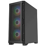 11036681 Powercase Ultimate Black, Tempered Glass, 4x 120mm ARGB fans, ARGB HUB, чёрный, ATX (CUB-A4)