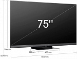 Телевизор QLED Hisense 75" 75U8HQ черный 4K Ultra HD 120Hz DVB-T DVB-T2 DVB-C DVB-S DVB-S2 USB WiFi Smart TV