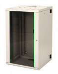Шкаф коммутационный Lande Proline (LN-PR16U6045-LG-111) настенный 16U 600x450мм пер.дв.стекл задн.дв.стал.лист направл.под закл.гайки 100кг серый 29кг