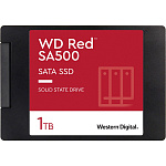 1000689528 Твердотельные накопители/ WD SSD Red SA500 NAS, 1000GB, 2.5" 7mm, SATA3, R/W 560/530MB/s, IOPs 95 000/85 000, DRAM buffer, TBW 600, DWPD 0.4 (12 мес.)