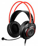 1431307 Наушники с микрофоном A4Tech Bloody G200S черный/красный 2м мониторные USB оголовье (G200S USB/ BLACK +RED)