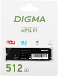 1971804 Накопитель SSD Digma PCIe 4.0 x4 512GB DGSM4512GP73T Meta P7 M.2 2280