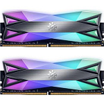 1303126 Модуль памяти ADATA XPG SPECTRIX D60G Gaming DDR4 Общий объём памяти 16Гб Module capacity 8Гб Количество 2 3200 МГц 1.35 В RGB серый AX4U320038G16A-DT