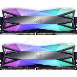 1303126 Модуль памяти ADATA XPG SPECTRIX D60G Gaming DDR4 Общий объём памяти 16Гб Module capacity 8Гб Количество 2 3200 МГц 1.35 В RGB серый AX4U320038G16A-DT