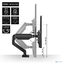 Exegate EX297361RUS Настольное крепление ExeGate EDM1-3210-21G (кронштейн для одного монитора 15"-32", газовая пружина, VESA 75x75, 100x100, нагрузка