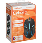 1638757 Defender Cyber MB-560L [52560] {Проводная оптическая мышь, 7 цветов, 3 кнопки,1200dpi, черный}