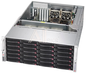 SSG-640P-E1CR24H Сервер SUPERMICRO SuperStorage 4U Server 640P-E1CR24H noCPU(2)3rd Gen Xeon Scalable/TDP 120-270W/no DIMM(16)/ 3908Lcontroller HDD(24)LFF+2SFF/ 2x10Gbe/ 4xLP/