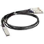 1607469 D-Link DEM-CB100QXS-4XS/C1A PROJ Пассивный кабель 40G QSFP+ длиной 1 м для прямого подключения с 1 разъемом QSFP+ и 4 разъемами 10GBase-X SFP+