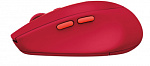 1141138 Мышь Logitech M590 красный оптическая (1000dpi) silent беспроводная BT/Radio USB для ноутбука (7but)