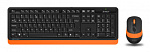 1147574 Клавиатура + мышь A4Tech Fstyler FG1010 клав:черный/оранжевый мышь:черный/оранжевый USB беспроводная Multimedia (FG1010 ORANGE)