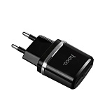 1882758 HOCO HC-63094 C12/ Сетевое ЗУ/ 2 USB/ Выход: 12W/ Black