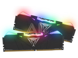 1239670 Модуль памяти PATRIOT Viper RGB Gaming DDR4 Общий объём памяти 16Гб Module capacity 8Гб Количество 2 2666 МГц Множитель частоты шины 15 1.2 В RGB черн
