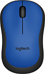 1874196 Мышь Logitech Silent M220 синий/черный оптическая (1000dpi) silent беспроводная USB для ноутбука (2but)