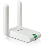 TP-Link TL-WN822N, N300 Wi-Fi USB-адаптер высокого усиления, до 300 Мбит/с на 2,4 ГГц, 2 внешние антенны с высоким коэффициентом усиления, Mini USB 2.