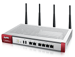 USG60W-RU0102F Беспроводной межсетевой экран Zyxel USG60W с набором подписок на 1 год (AS,AV,CF,IDP), Rack, 2xWAN GE, 4xLAN/DMZ GE, 802.11a/b/g/n (2,4 и 5 ГГц), 2xUS