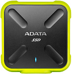 1000562503 Твердотельный накопитель ADATA External SSD SD700, 1024GB, USB 3.2 Gen1, R/W 440/430MB/s, IP68, 84x84x14mm, Yellow (3 года)