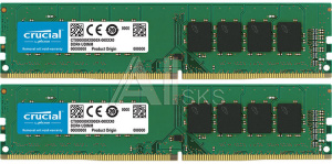 1000584236 Память оперативная Crucial 8GB Kit (4GBx2) DDR4 2666 MT/s (PC4-21300) CL19 SR x8 Unbuffered DIMM 288pin