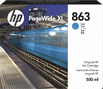 F9K40A Cartridge HP 863 для PageWide XL 3920, голубой (500 мл)