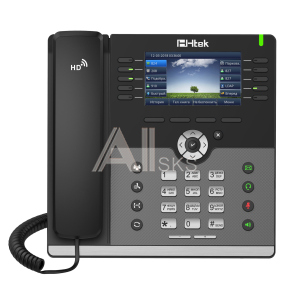 Гигабитный цветной IP-телефон Hitek, UC926 RU, до 16 SIP-аккаунтов, ЖКД 4.3" TFT 480*272 пикс., HD-звук, 14 прогр.клав., BLF/BLA, PoE, БП в комплекте