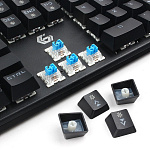 1611200 Клавиатура игровая Gembird KB-G550L {USB, бирюзовый металлик, переключатели Outemu Blue, 104 клавиши, подсветка 7 цветов 20 режимов, FN, кабель тканев