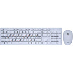 1701644 Клавиатура + мышь Oklick 240M White USB cordless slim Multimedia [1091258]
