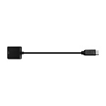 1885844 Bion Переходник с кабелем HDMI - DisplayPort, 19F/20M, однонаправленный DP->HDMI, длина кабеля 15см, черный [BXP-A-HDMI-DP-02]