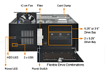6157815 RACK-360GBATX/300W-R30