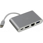1736582 VCOM CU455 Кабель-адаптер USB3.1 Type-CM-->HDMI+USB3.0+RJ45+PD charging VCOM <CU455>